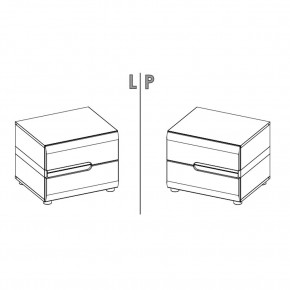 Тумба прикроватная 2S/TYP 96, LINATE ,цвет белый/сонома трюфель в Челябинске - cheliabinsk.ok-mebel.com | фото 4