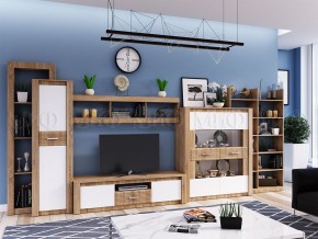 ТЕРРА Тумба Тв (Белый глянец/дуб сонома) в Челябинске - cheliabinsk.ok-mebel.com | фото 2