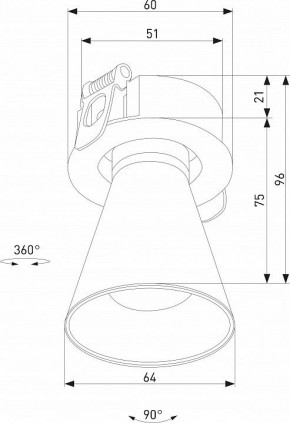 Встраиваемый светильник Elektrostandard Bell 25097/LED 8W 3000K белый в Челябинске - cheliabinsk.ok-mebel.com | фото 5