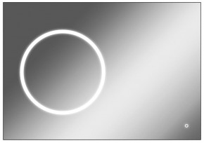 Зеркало Eclipse 100 black с подсветкой Sansa (SE1032Z) в Челябинске - cheliabinsk.ok-mebel.com | фото