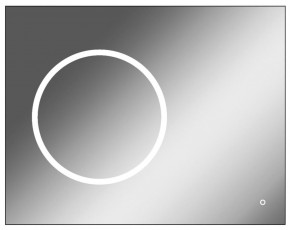 Зеркало Eclipse 90 black с подсветкой Sansa (SE1031Z) в Челябинске - cheliabinsk.ok-mebel.com | фото 1