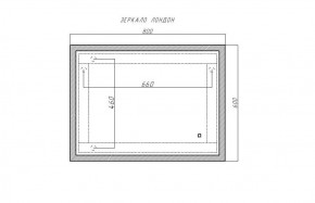 Зеркало Лондон 800х600 с подсветкой Домино (GL7019Z) в Челябинске - cheliabinsk.ok-mebel.com | фото 8