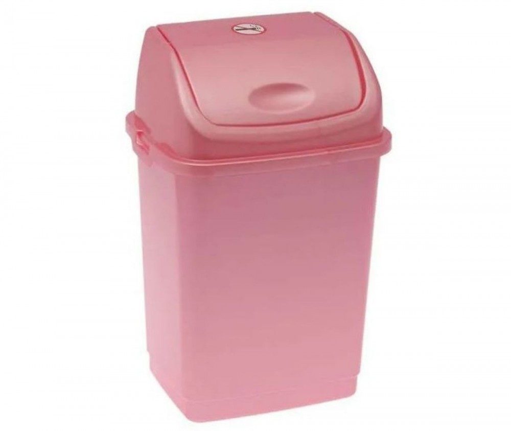 Ведро для мусора "Камелия" 8л розовый перламутр 1/20 в Челябинске - cheliabinsk.ok-mebel.com | фото